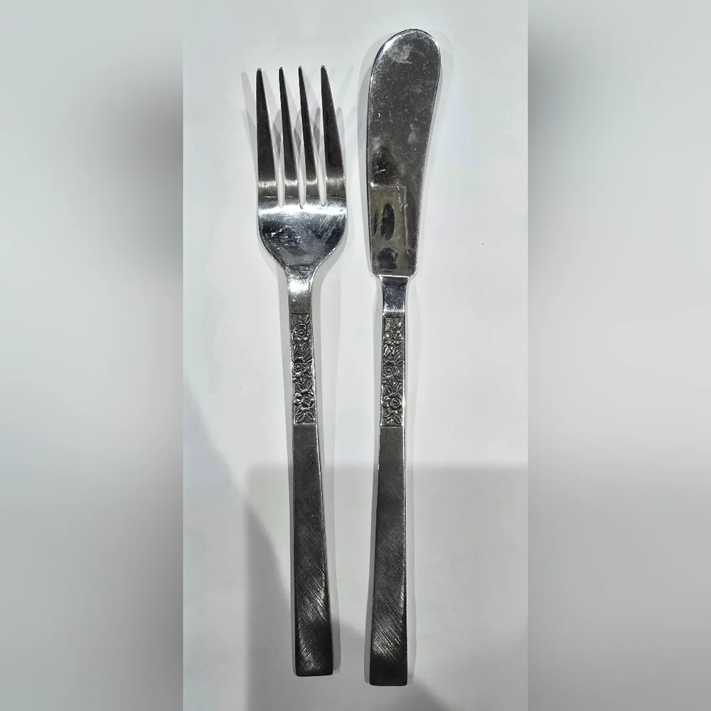 VTG Stanley Roberts Rogers Dorette Stainless Flatware Japan Fork Butter Knife
